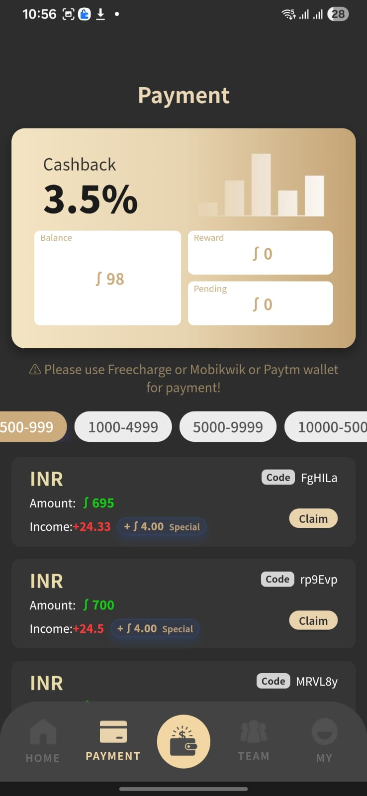 Shakti Pay payment screen